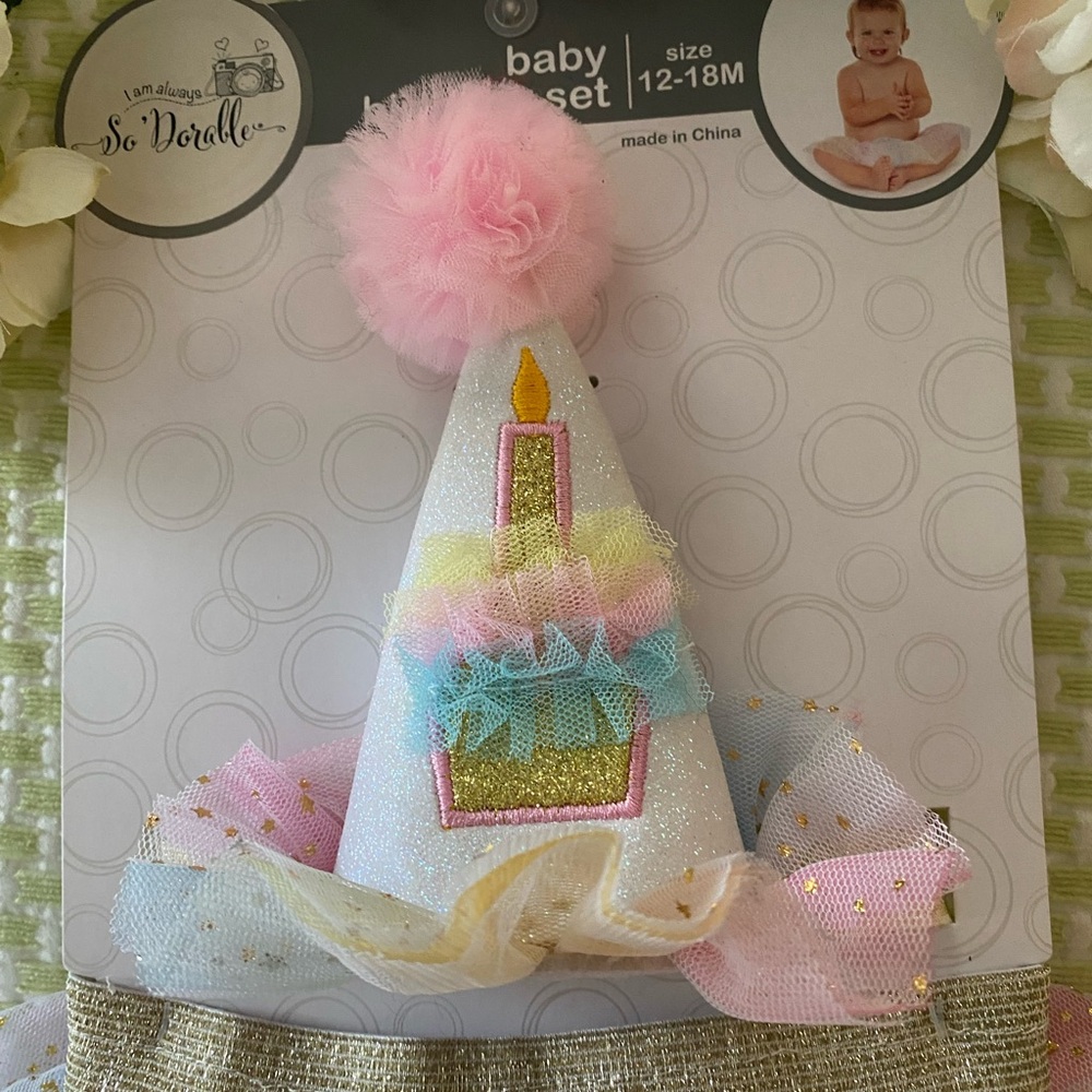 🌟🌸🎉🎀Baby 1st Birthday Set🎀🎉🌸🌟 - Picture 3 of 6